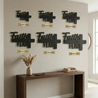 Faith Over Fear Christian Cross Metal Wall Art