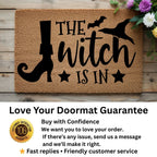 The Witch Is In Doormat – Funny Witch Halloween Outdoor Coir Mat Décor