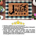 The Witch Is In Doormat – Funny Witch Halloween Outdoor Coir Mat Décor