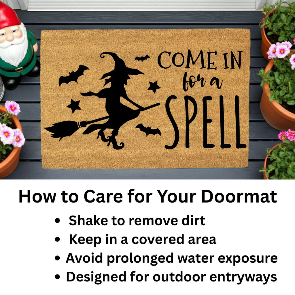 Come In for a Spell Doormat – Witch Halloween Outdoor Coir Mat Décor