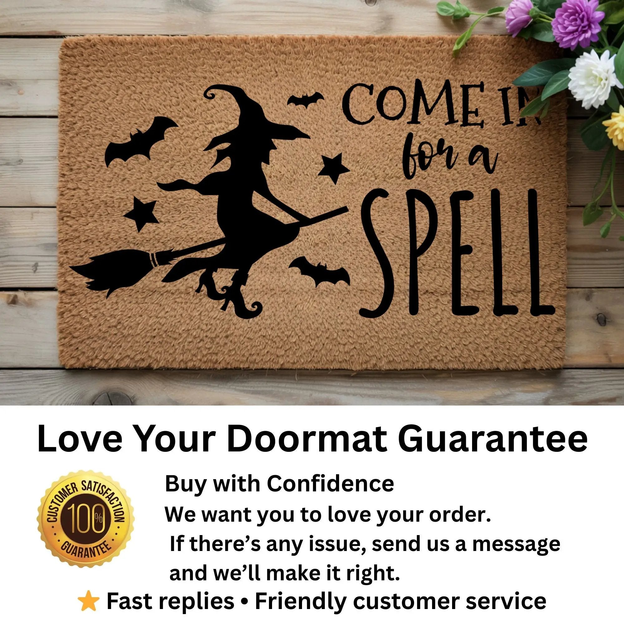 Come In for a Spell Doormat – Witch Halloween Outdoor Coir Mat Décor