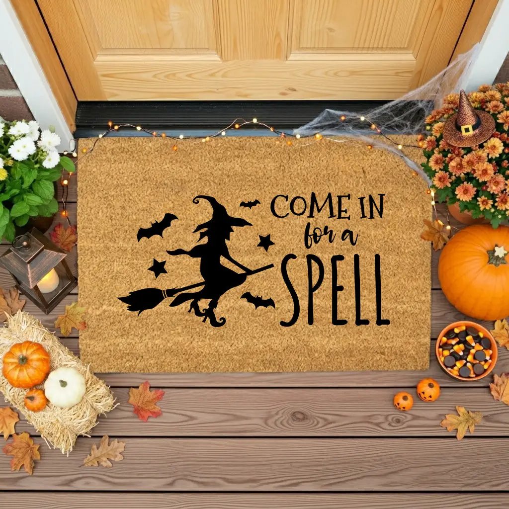 Come In for a Spell Doormat – Witch Halloween Outdoor Coir Mat Décor