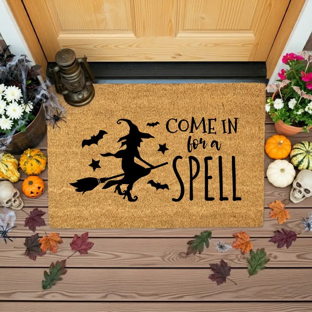Come In for a Spell Doormat – Witch Halloween Outdoor Coir Mat Décor