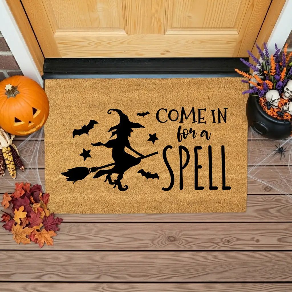 Come In for a Spell Doormat – Witch Halloween Outdoor Coir Mat Décor