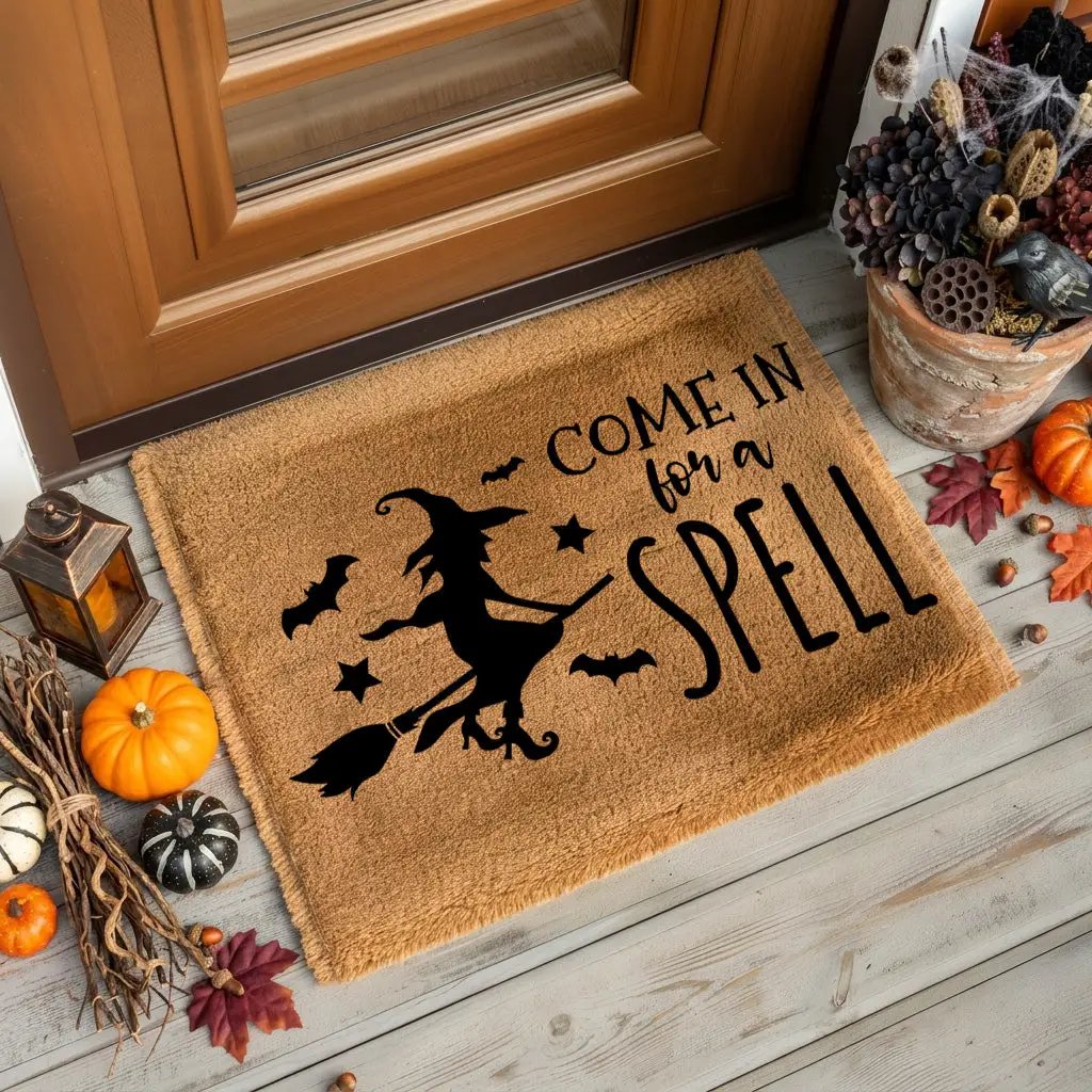 Come In for a Spell Doormat – Witch Halloween Outdoor Coir Mat Décor