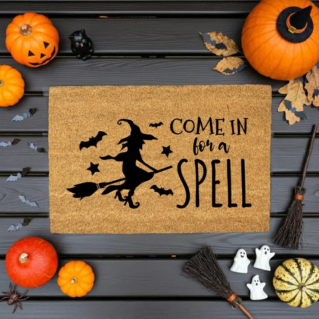 Come In for a Spell Doormat – Witch Halloween Outdoor Coir Mat Décor