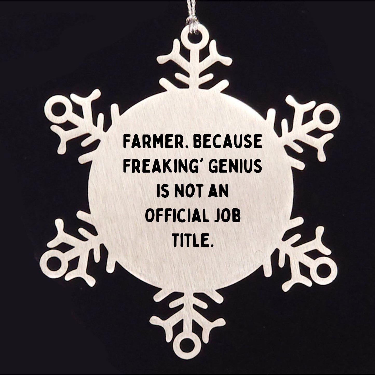Farmer Gifts from Friends for Men Unique Snowflake Ornament, Funny Quote, Christmas Memorable Present