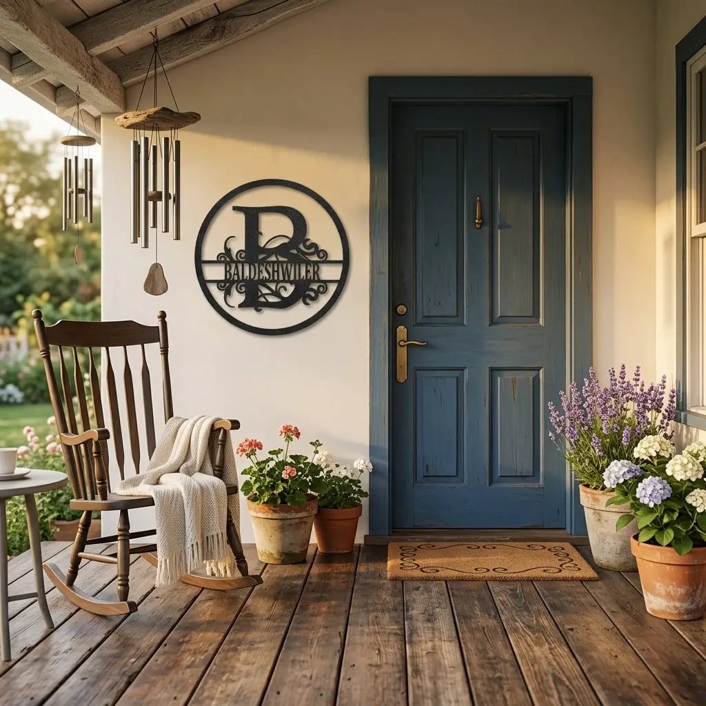 Monogrammed Elegance: Your Initial, Your Name, Your Style - Steel Wall Sign Art