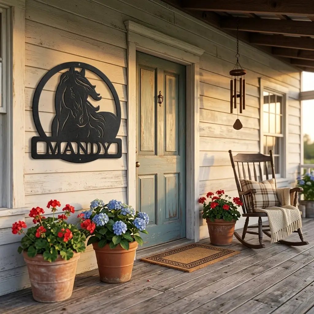 Personalized Horse Metal Wall Art | Custom Horse Name Sign | Equestrian Metal Wall Decor | Horse Lover Gift | Made in USA