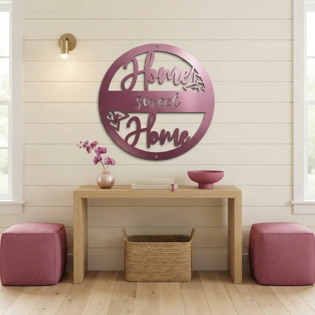 Home Sweet Home Metal Wall Art – Farmhouse & Rustic Decor