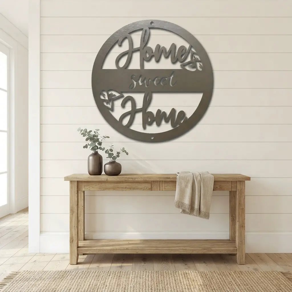 Home Sweet Home Metal Wall Art – Farmhouse & Rustic Decor