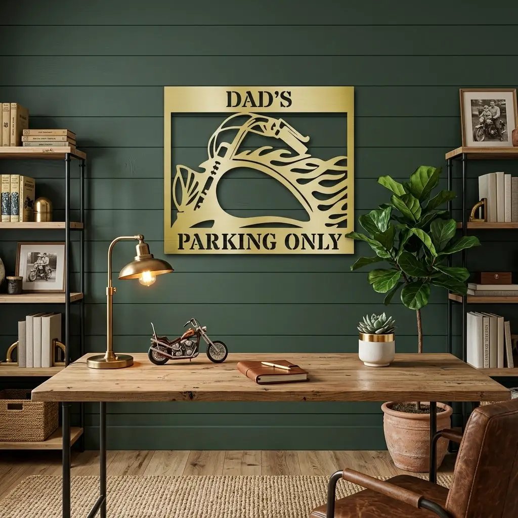 Personalized Motorcycle Metal Sign | Custom Biker Garage Wall Art | Motorcycle Garage Decor | Custom Metal Shop Sign | Gift for Motorcycle Riders | Made in USA