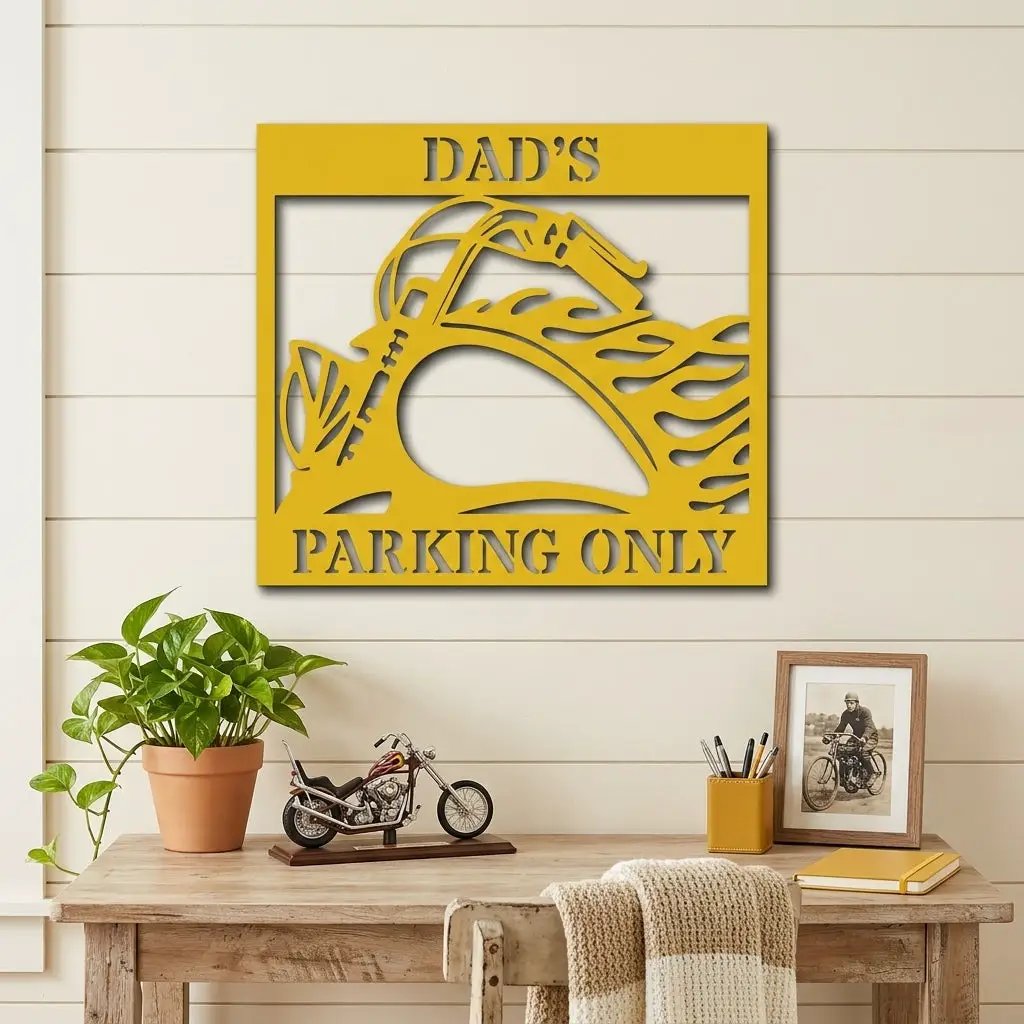 Personalized Motorcycle Metal Sign | Custom Biker Garage Wall Art | Motorcycle Garage Decor | Custom Metal Shop Sign | Gift for Motorcycle Riders | Made in USA