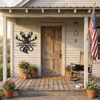 Outdoorsman Custom Metal Wall Art Deer Hunting and Bass Fishing Sign Custom Name Rustic Cabin Decor Hunter Fisherman Gift
