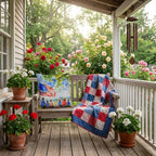 Patriotic Home Decor Waiting for Fireworks Fourth of July Indoor-Outdoor Pillow