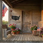 1776 Metal Wall Art, Patriotic USA Sign, American Independence Decor
