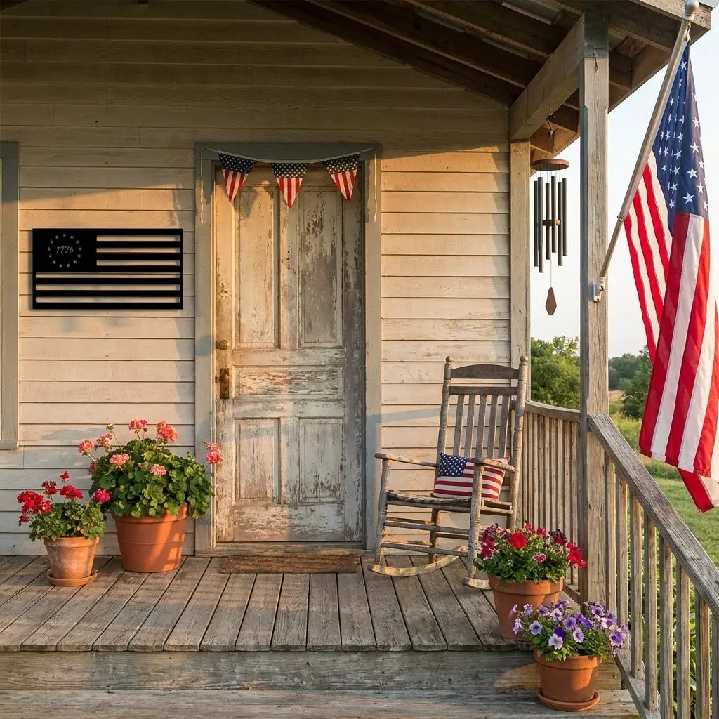 1776 American Flag Metal Art – A Bold Statement of Freedom