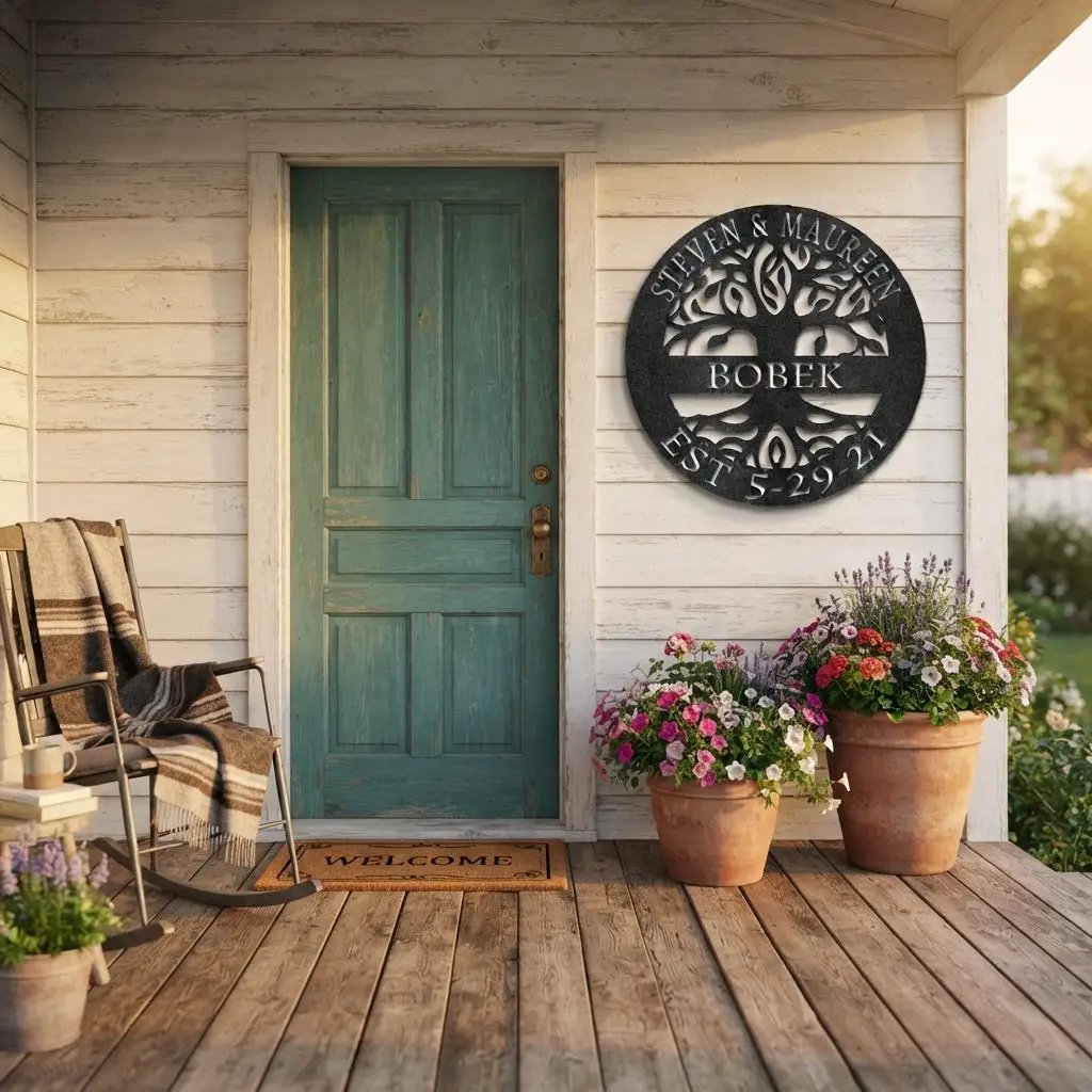 Personalized Tree of Life Metal Wall Art | Custom Family Name & Established Date Sign
