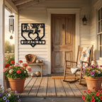 Personalized Baseball Home Plate Metal Wall Art | Custom Family Name Baseball Sign | Baseball Lover Home Decor