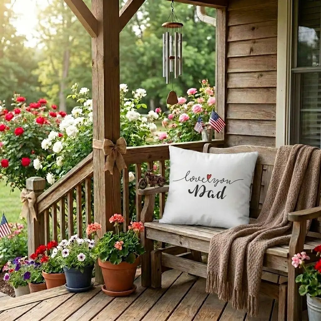 Dad Throw Pillow Gift for Father, Love You Dad Cushion, Indoor Outdoor Decorative Pillow, Father's Day Gift for Dad Home Decor