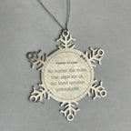 Father In Law Long Distance Relationship Gifts, No matter the miles that separate us, Cute Love Snowflake Ornament For Father In Law, Birthday Christmas Unique Gifts For Father In Law