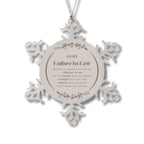 Father In Law Snowflake Ornament Gifts, To My Father In Law You are braver than you believe, stronger than you seem, Inspirational Gifts For Father In Law Ornament, Birthday, Christmas Gifts For Father In Law Men Women