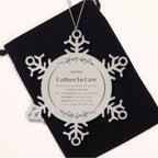 Father In Law Snowflake Ornament Gifts, To My Father In Law You are braver than you believe, stronger than you seem, Inspirational Gifts For Father In Law Ornament, Birthday, Christmas Gifts For Father In Law Men Women