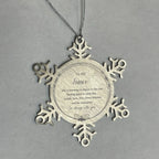 Fiancé Christmas Snowflake Ornament Birthday Gifts Life is learning to dance in the rain