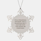 Financial Advisor Snowflake Ornament Gifts from Friends, Family, Coworkers to Financial Advisor, Men, Women, for Christmas Unique Presents