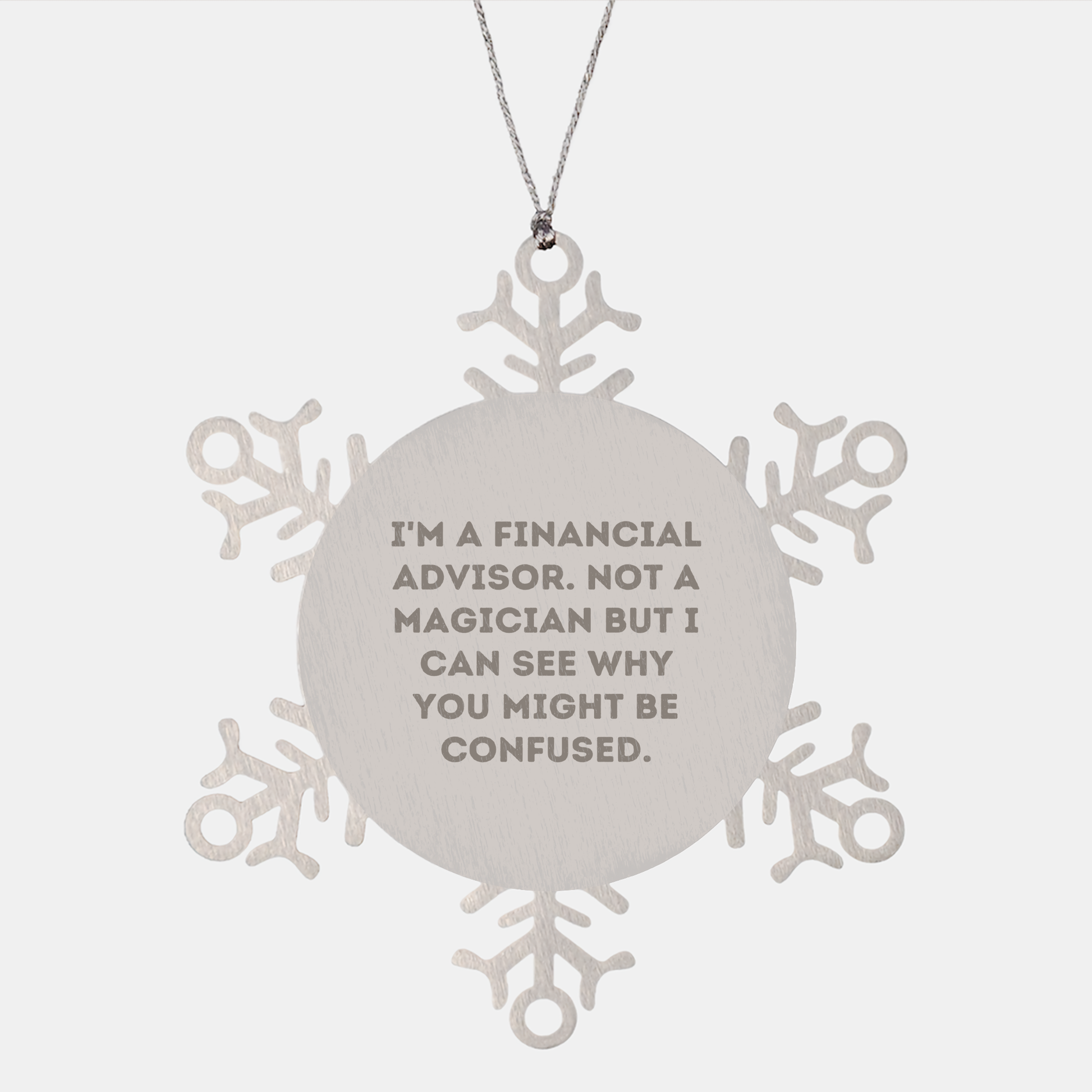 Financial Advisor Snowflake Ornament Gifts from Friends, Family, Coworkers to Financial Advisor, Men, Women, for Christmas Unique Presents