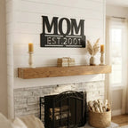 Personalized Mom Est. Year Metal Wall Art | Custom Mother's Day Gift | Mom Established Sign | Metal Home Decor | Made in USA