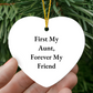 First My Aunt, Forever My Friend Heart Ornament – High Gloss MDF Holiday Keepsake Gift for a Beloved Aunt