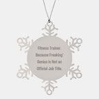 Fitness Trainer Snowflake Ornament, Funny Quote, Gifts from Friends, Unique Christmas Tree Decorations, Fitness Trainer Gifts