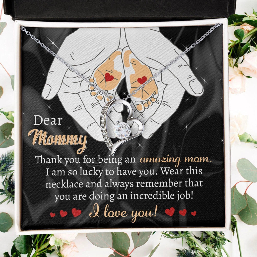 Gift for the Expectant Mom You are Doing An Incredible Job Forever Love Heart Pendant Necklace