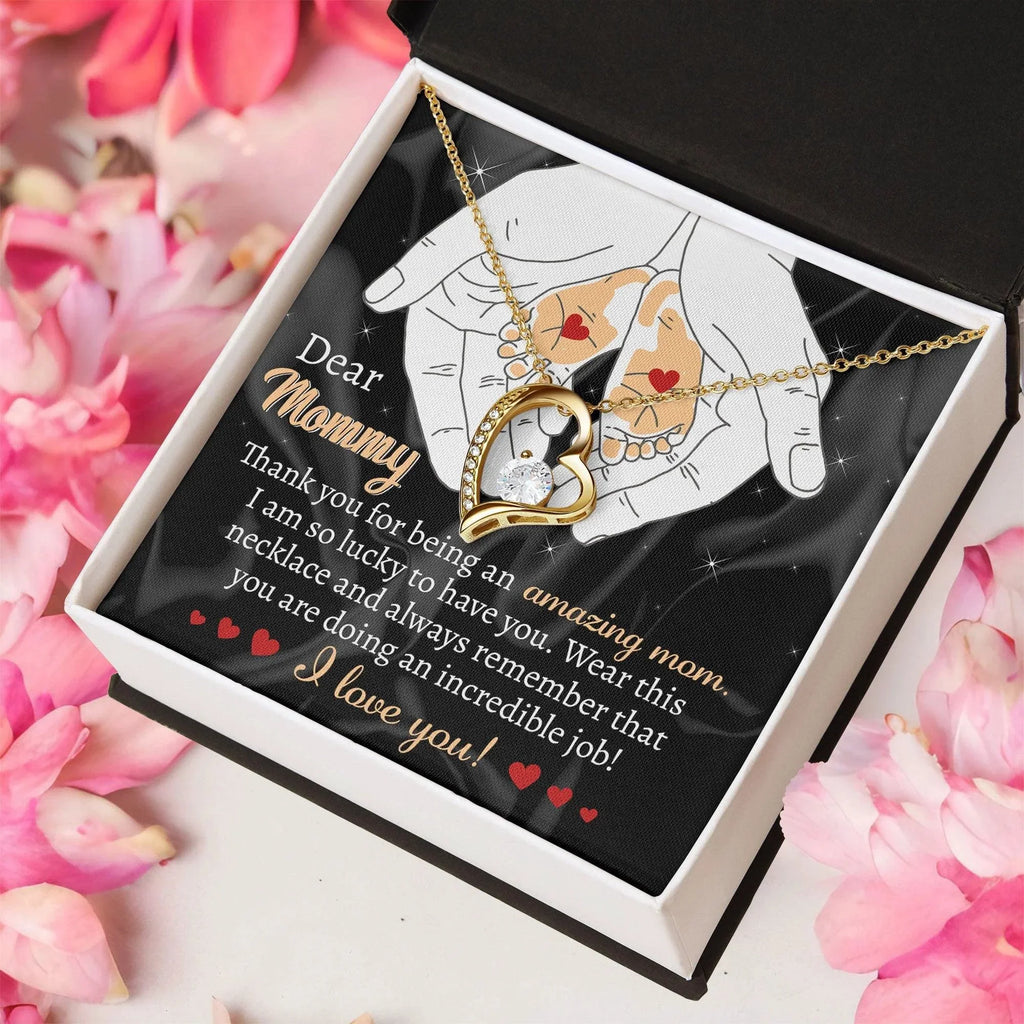 Gift for the Expectant Mom You are Doing An Incredible Job Forever Love Heart Pendant Necklace