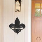 Classic Fleur De Lis Personalized Indoor Outdoor Steel Wall Sign
