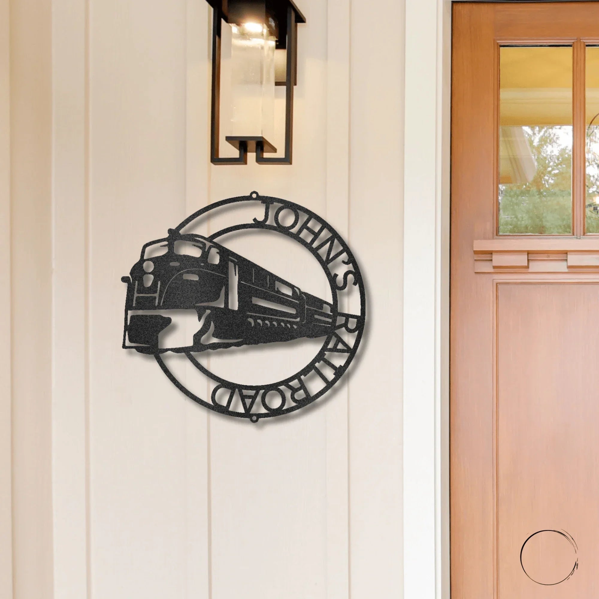 Train Ring Personalized Metal Art Steel Wall Sign