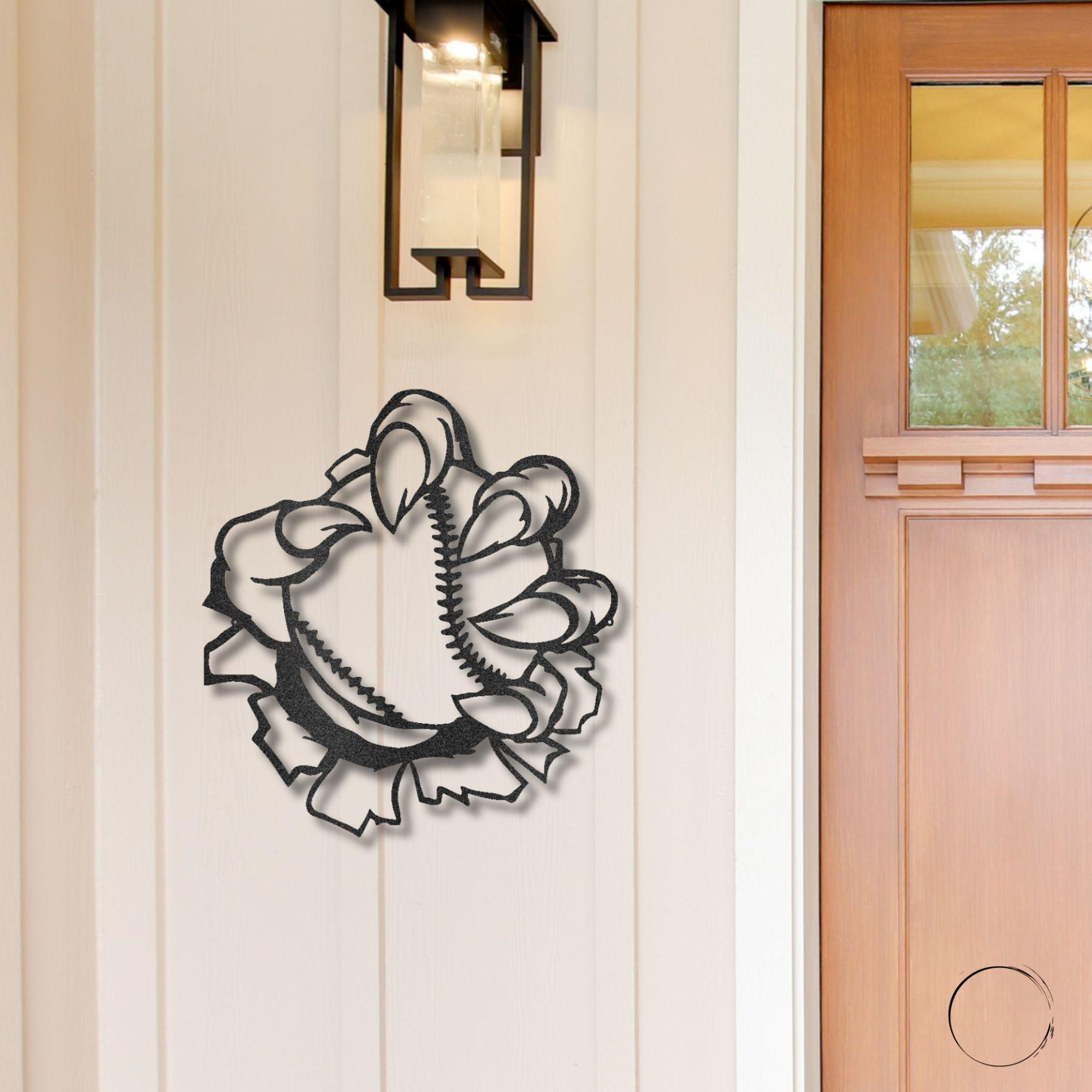 Baseball Monster Claw Metal Art Wall Sign - Mallard Moon Gift Shop