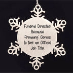 Funeral Director Funny Snowflake Ornament Gifts from Men, Gifts for Funeral Director, Christmas Unique Presents