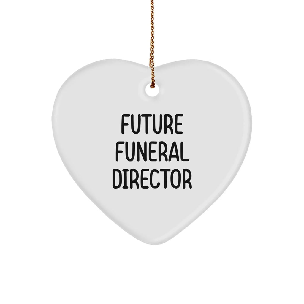 Funeral Director's Heartfelt Christmas Unique Gift - 'Future Funeral Director' Heart Ornament, Gifts from Friends, for Funeral Director