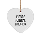 Funeral Director's Heartfelt Christmas Unique Gift - 'Future Funeral Director' Heart Ornament, Gifts from Friends, for Funeral Director
