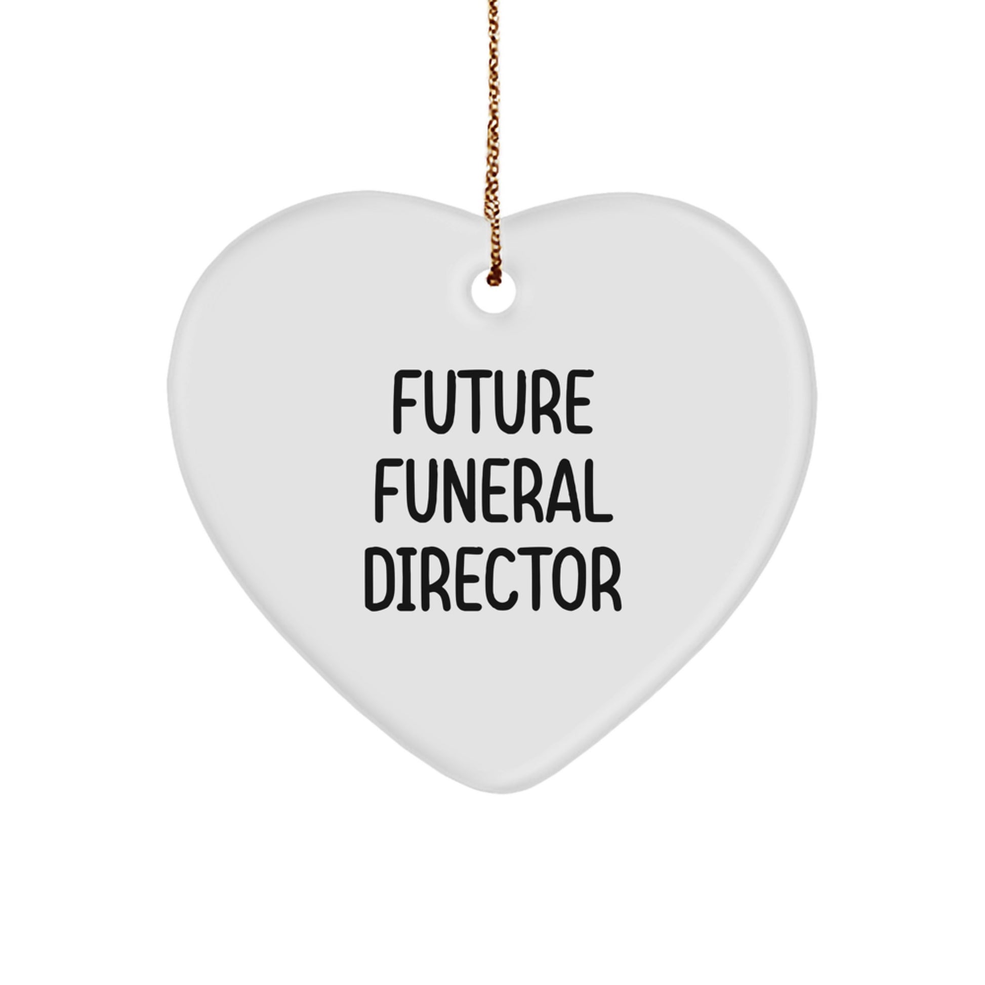 Funeral Director's Heartfelt Christmas Unique Gift - 'Future Funeral Director' Heart Ornament, Gifts from Friends, for Funeral Director