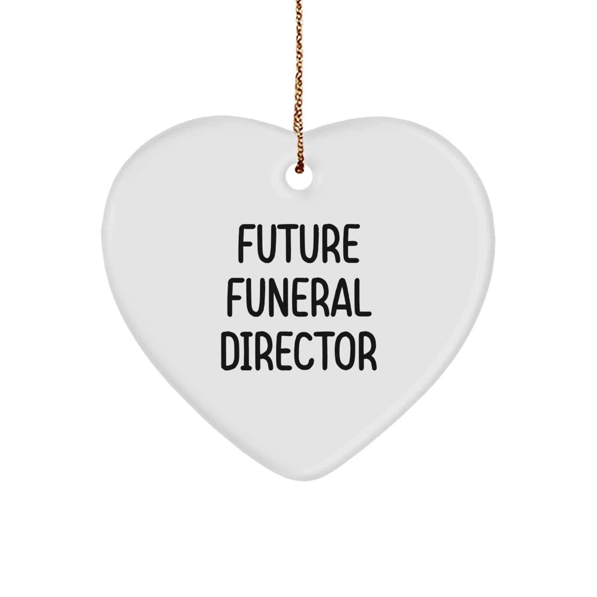 Funeral Director's Heartfelt Christmas Unique Gift - 'Future Funeral Director' Heart Ornament, Gifts from Friends, for Funeral Director