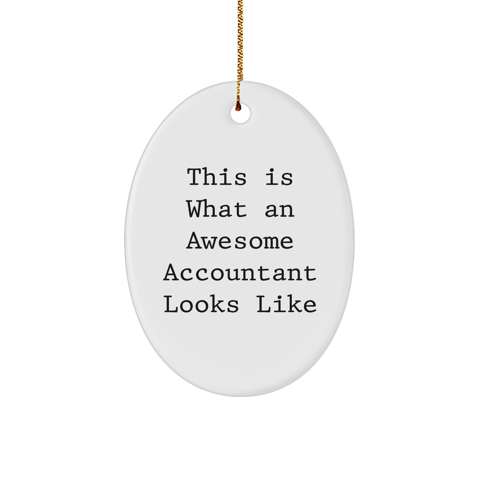 Funny Accountant Gifts - This Is What An Awesome Accountant Looks Like - Oval Ornament for Christmas