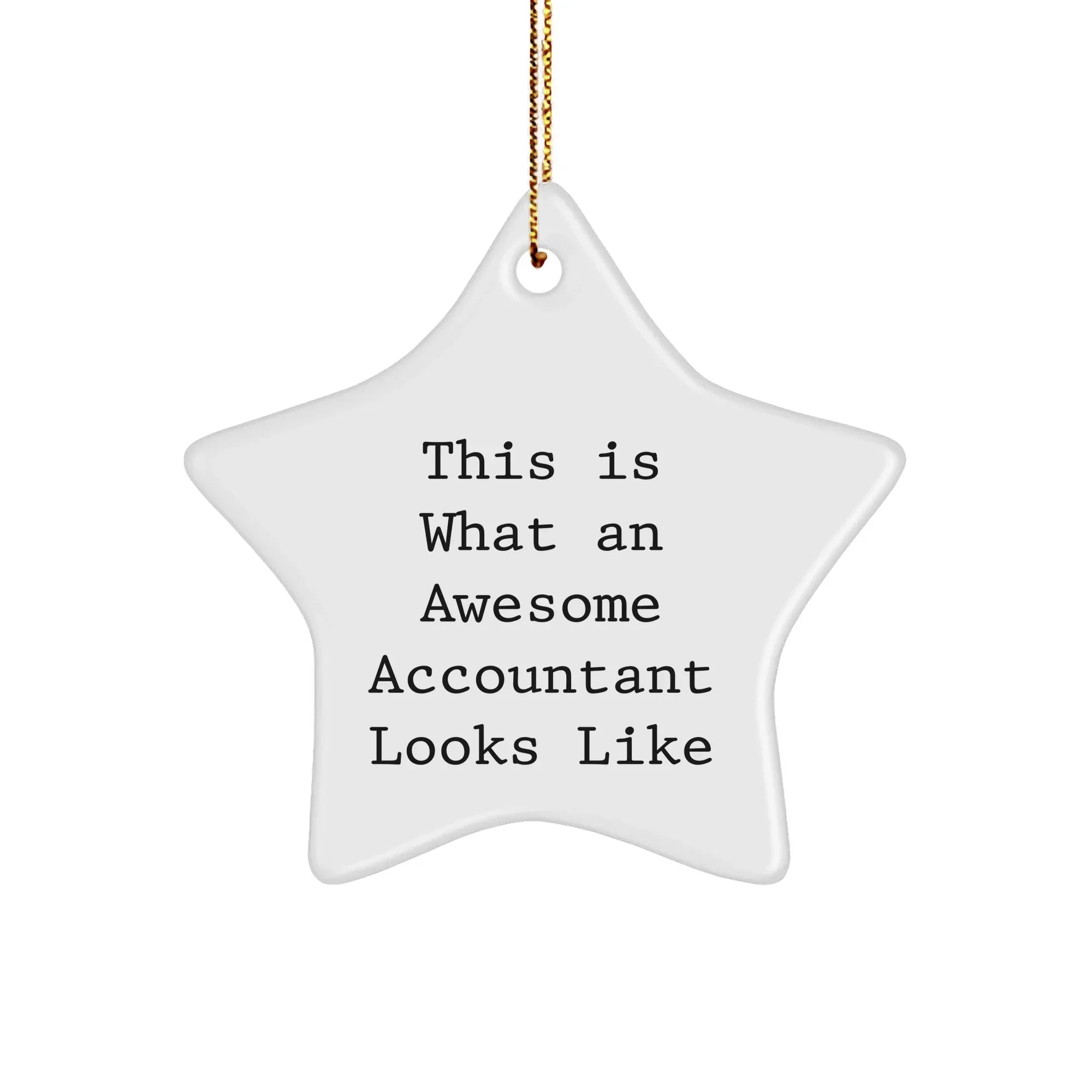 Funny Accountant Gifts from Friends - Star Ornament - This Is What An Awesome Accountant Looks Like - Gifts for Accountants at Christmas