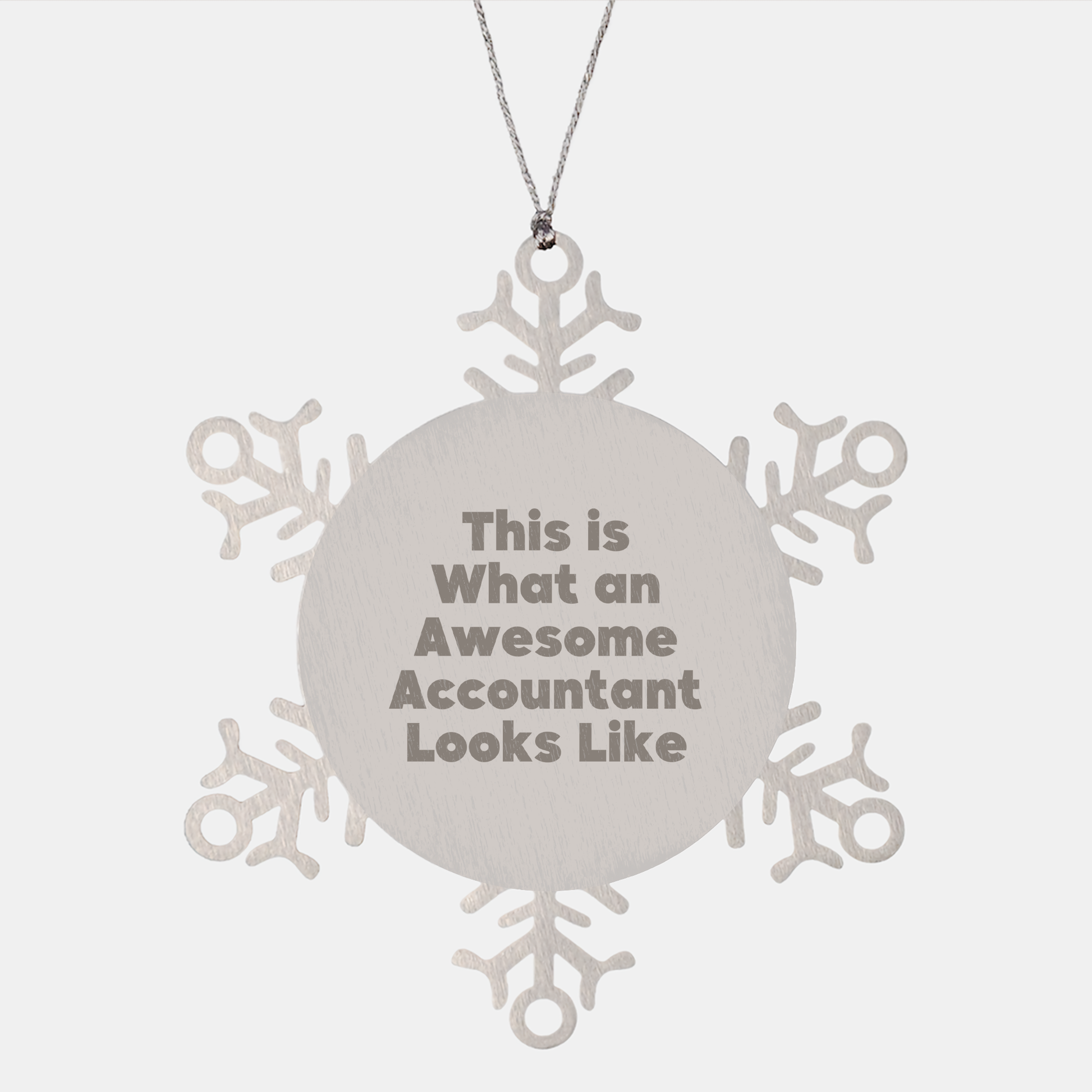 Funny Accountant Gifts from Friends for Christmas - Snowflake Ornament, 'This Is What An Awesome Accountant Looks Like'