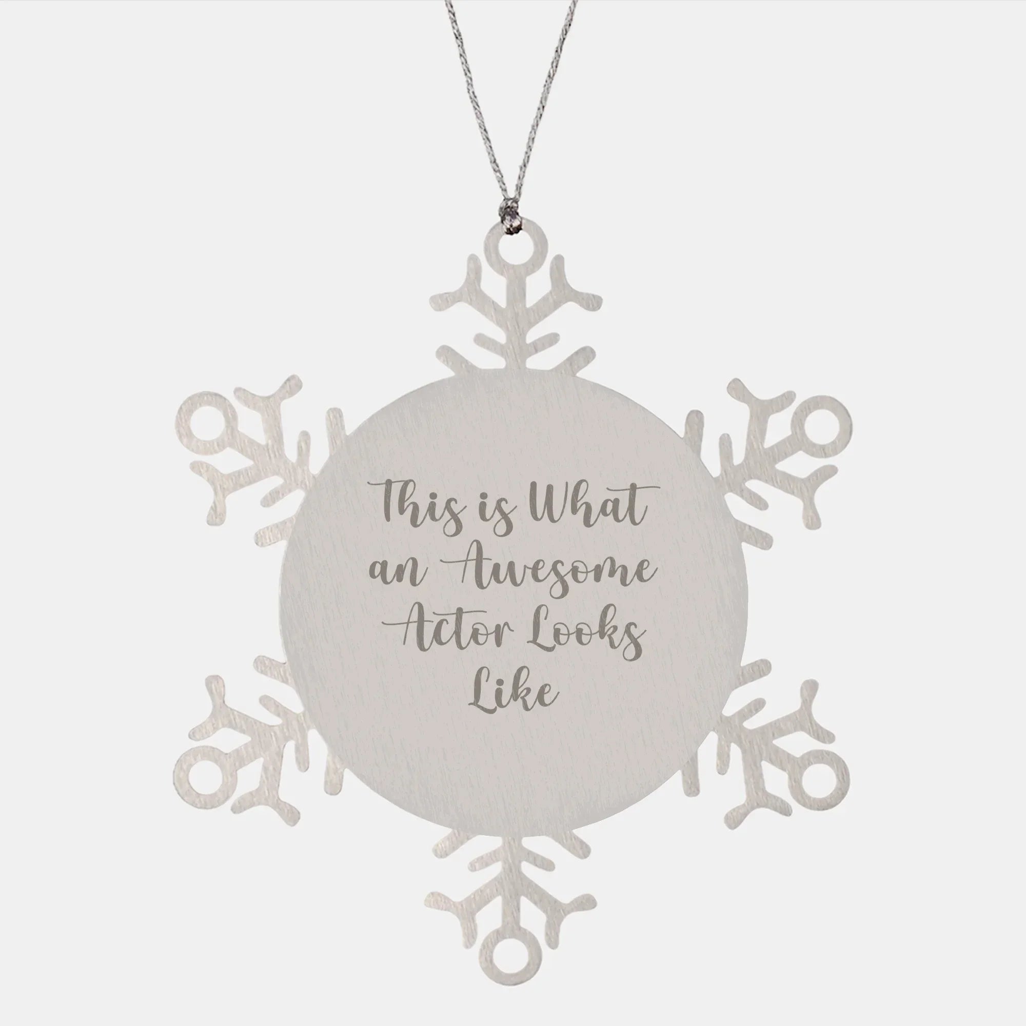 Funny Actor Gifts, Snowflake Ornament, This Is What An Awesome Looks Like, Gifts from Friends to Actor, Christmas Unique Presents