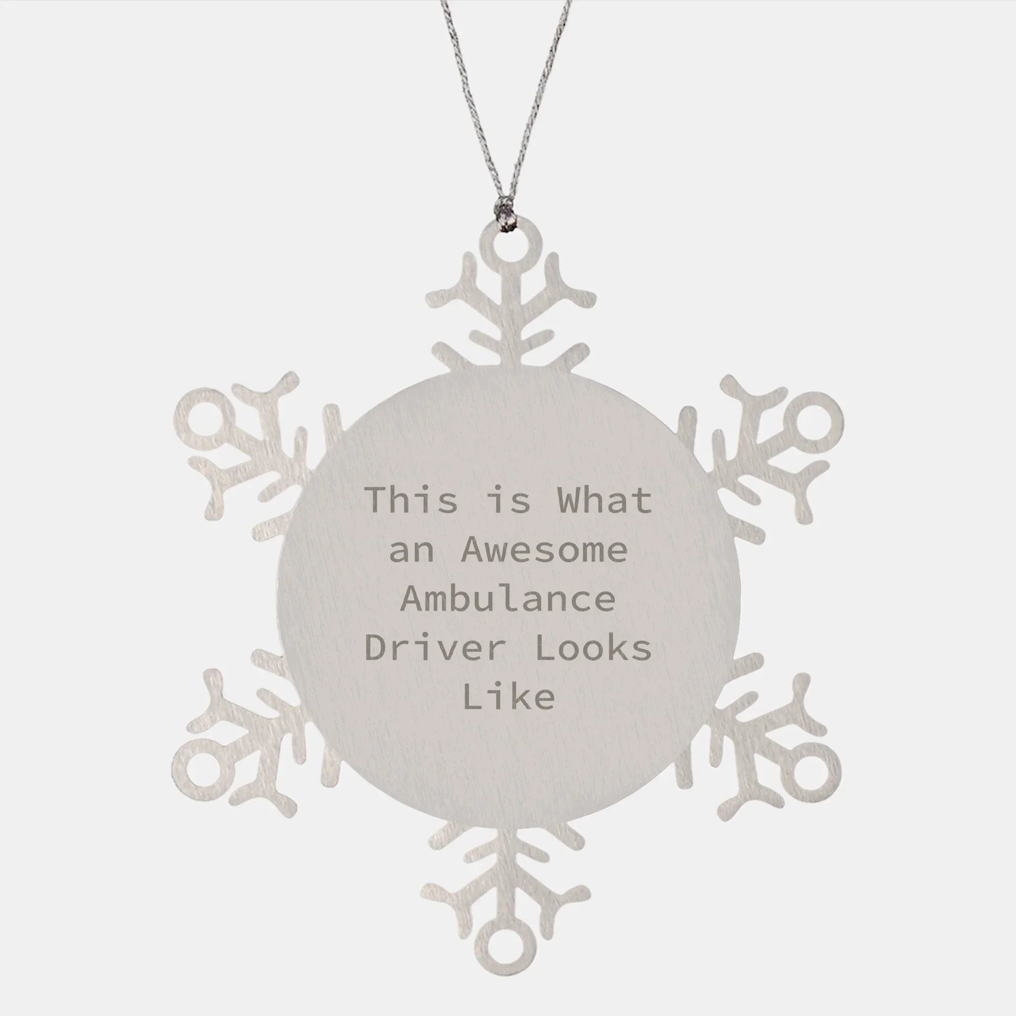 Funny Ambulance Driver Gifts for Christmas - Snowflake Ornament from Friends for Awesome Ambulance Driver