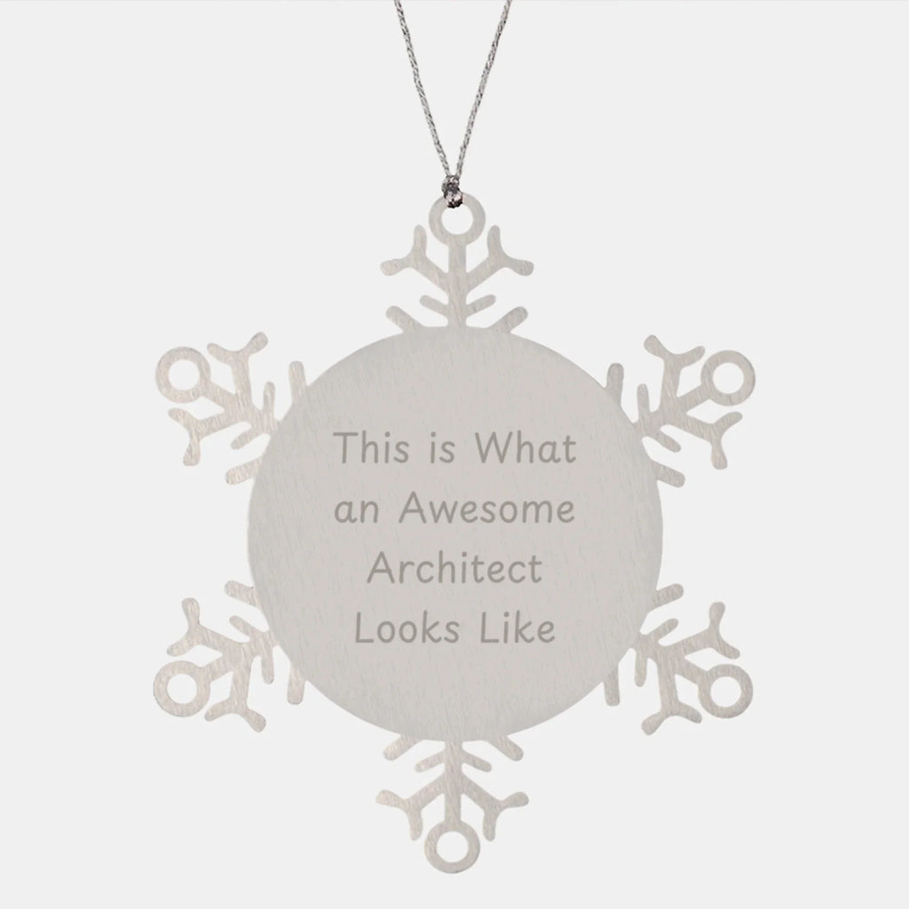 Funny Architect Gifts for Christmas - Snowflake Ornament from Friends to Family