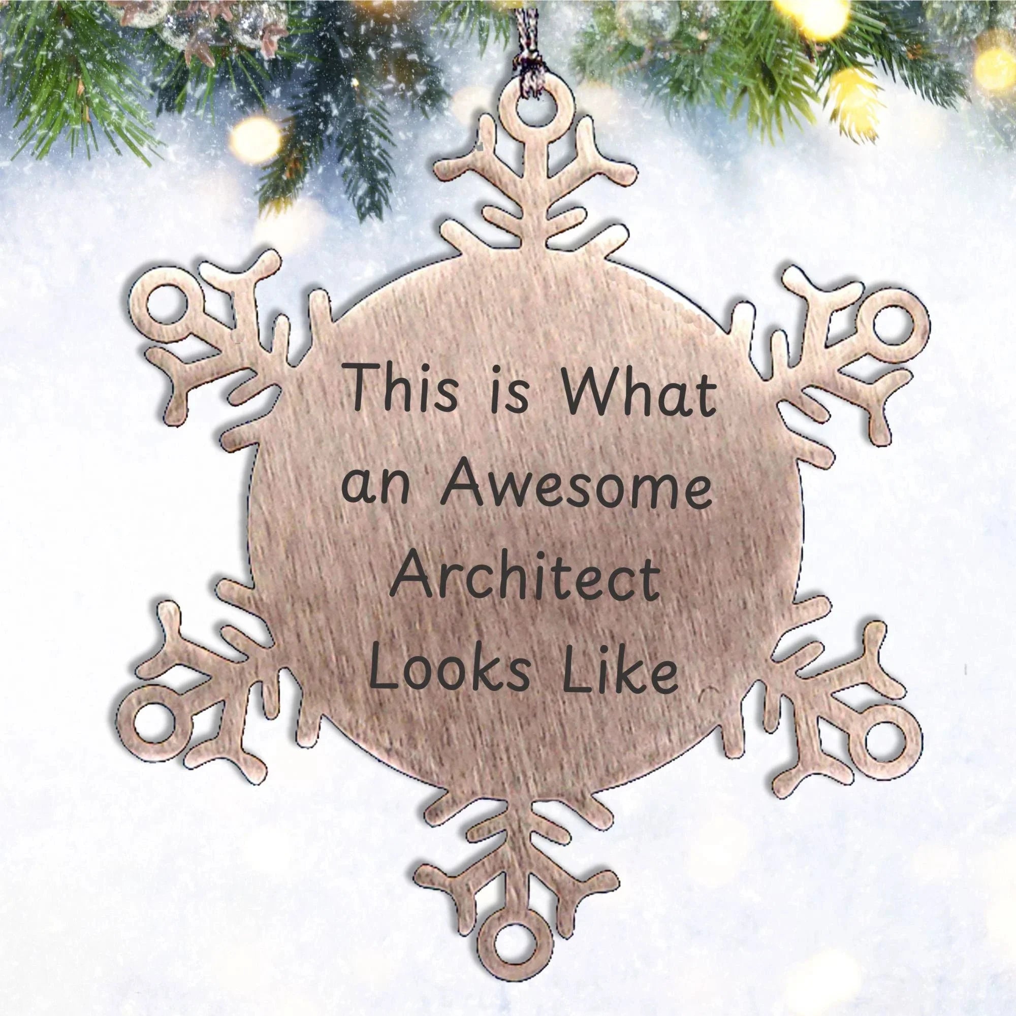 Funny Architect Gifts for Christmas - Snowflake Ornament from Friends to Family